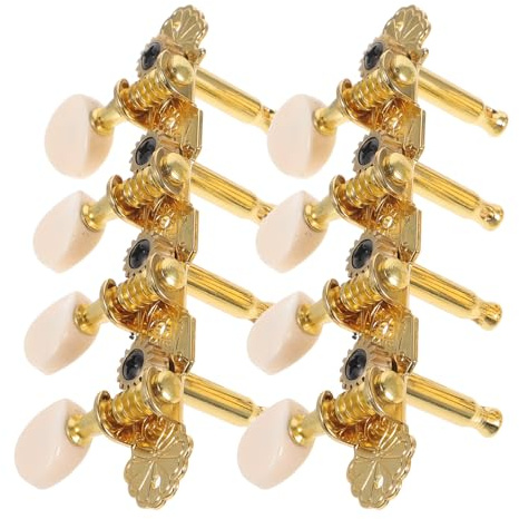 Healeved Mécaniques D’accordage pour Mandoline 8 Cordes, Cheville en Métal Doré, Clé D’accordeur de Guitare Acoustique, Accessoires pour Instruments de Musique, Outils Précis pour