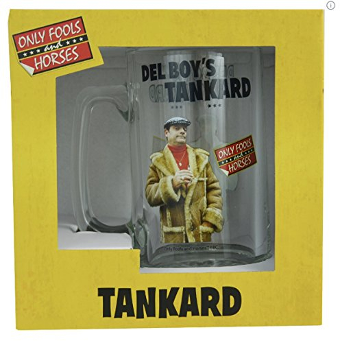 Only Fools and Horses Dave's Beer Tankard Glass Retro 80s TV Show Novelty Beer Mug for Pint/Mini Classic Beer Yellow Color Gifted Box for Him, Show fan's & Collector licensed Merchandise (Pack of 1)