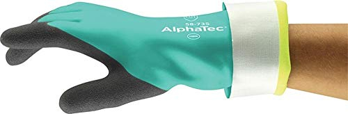 Ansell Chemiehandschuh AlphaTec 58-735 Gr.9 grün EN 388,EN 374 Kat.III 6er Pack