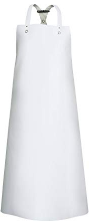 Arbeitsbedarf24 Metzgerschürze Nitrilkautschuk, Gummischürze Fleischerschürze (140 x 100, Weiß, Unisex-Erwachsene, Unisex-Jugendliche)