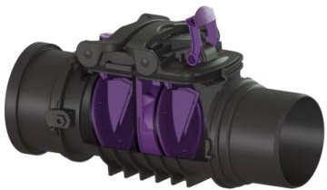 KESSEL Rückstaudoppelverschluss Staufix Control, DN150, freiliegend 770150
