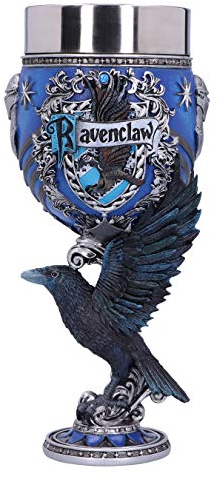 Nemesis Now B5613T1 Harry Potter - Coupe de Collection - Motif : Serdaigle - Cadeau pour Fan et Passionné - Qualité Supérieure - Bleu et Argenté - 19,5 CM, Résine, 19,5cm ,200ml
