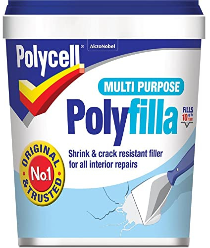Polyfilla Ready Mixed Filler for Wood Brick Walls Plaster Multi Purpose Quick Drying White 1kg