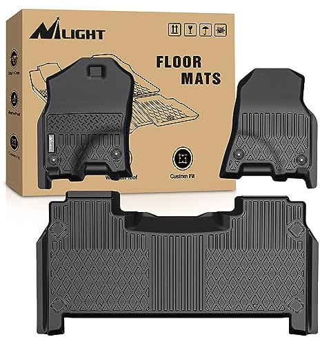 Nilight TPE-Fußmatten für Dodge Ram 1500 2020-2024, New Body Crew Cab, mit hinterer Aufbewahrungsbox, passgenau, robuste Bodeneinlagen