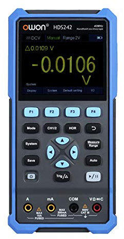 Irfora Handheld-Oszilloskop-Multimeter 2CH 40 Bandbreite 20000 Zählt 2-in-1-Digital-Scope-Messgerät mit 3,5-Zoll-LCD-Farbbildschirm für die Leistungserkennung der Automobilwartung EU-Stecker