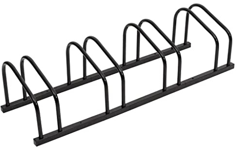 vidaXL Fahrradständer für 4 Fahrräder Schwarz Stahl