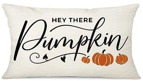 Ohok Dekorativ Herbst Kissenbezug 30x50 cm, Polyester Leinen Kürbis Motiv Zierkissenbezüge, Deko Sofakissen Couchkissen Kissenhülle Set für Schlafzimmer Wohnzimmer Sofa Couch Auto (Stil B)