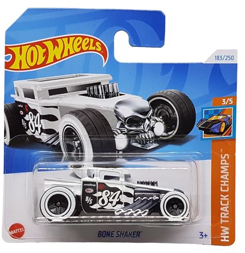 Hot Wheels - Bone Shaker - HW Track Champs 3/5 - HTF24 - Short Card - TH Treasure Hunt - Good Year - Bell - Mattel 2024 – 1:64
