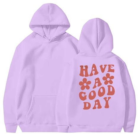 Generisch Damen-Sweatshirt mit Kapuze Langarmshirt College Kapuzenpullover Backprint Sport Gym Athletic Briefe Drucken Oversized lässiger Sportbekleidung Baumwolle Streetwear Pullover Tops Übergangs