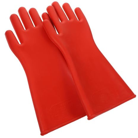 Hoement Hochvolt Isolierhandschuhe Aus Gummi Elektrische Arbeitshandschuhe Mit Hoher Spannungsfestigkeit Leichte Schützende Gummihandschuhe Für Elektroinstallateure Und Industrieeinsatz