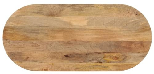 Generisch Tischplatte 140x60x2,5 cm Oval Massivholz Mango,jiangboyue-370131
