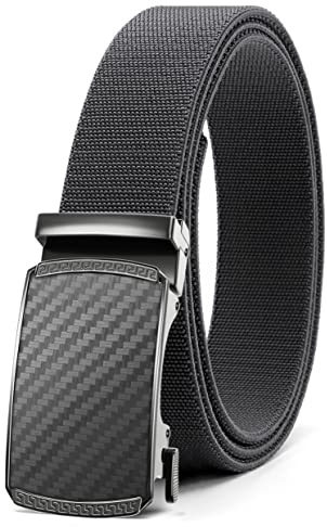 CHAOREN Elastischer Gürtel Herren, Automatik Stoffgürtel Stretch 35mm | Metallschnalle, Stufenlose Mikroverstellung, Bequemer Sitz, Robustes Nylon, Individuell kürzbar, Arbeit & Business Casual
