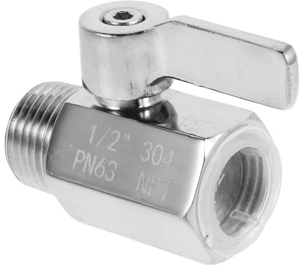 Vaguelly Vanne Filetée à Boisseau Sphérique Pour Vidange Eau De Bateau Mini Vanne De Douche Avec Bouchon Contrôle Du Débit Ou Filetage