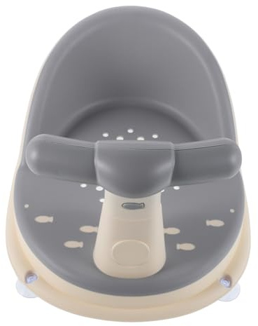 UPKOCH Kinder Schwimmsitz Babybadewannensitz mit Saugnäpfen Ergonomischem Pp und Tpe Sitz Rutschfester Stütze für Kleinkind Beim Baden