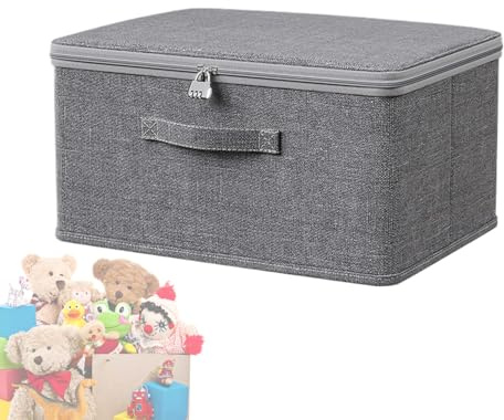 Storage Boxes – Versatile Wardrobe Organiser Bin | Secure Lockable Storage Bin | Toys Organiser Box For Decluttering Closets, Bedrooms & Kids’ Play Areas With Stackable Convenience