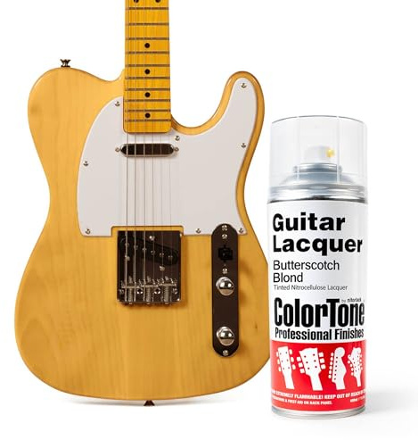 Colortone Aerosol Guitar Lacquer Spray, Butterscotch Blonde, Semi-Translucent Finish