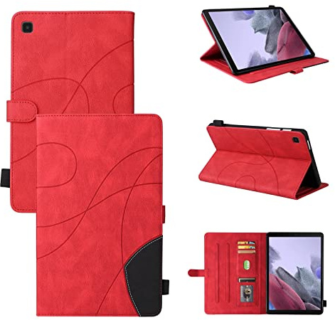 Tablettskydd Pu Läder Smart Tablet Väska, Fällbart Stativfall, Utan sömn/Wake Function Tablet Väska For Samsung Galaxy Tab A7 Lite 8.7 SM-T220 / T225 / T227 2021 Hemma för surfplatta(Rosso)