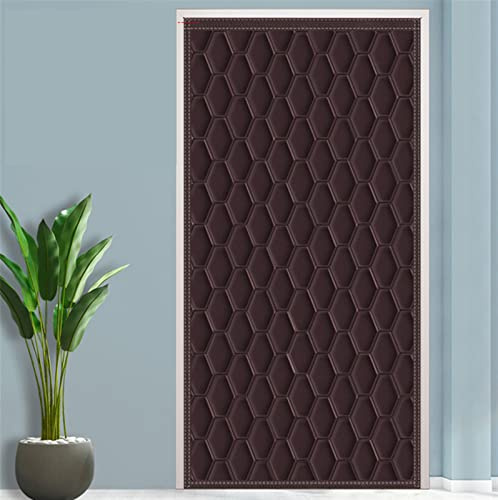 Magnetic Thermal Insulated Door Curtain Cotton Soundproofing Grey 70x200cm Energy Saving Noise Reducing Weatherproof Home Decor Solution