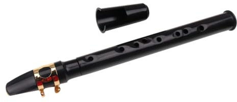 8-loch Taschensaxophon aus Kunststoff, Tragbar, Schwarz | Taschensaxophon Fingertable, Gerader Port, 8-loch Ausführung, Kompaktes Kleiner Format für Unterwegs