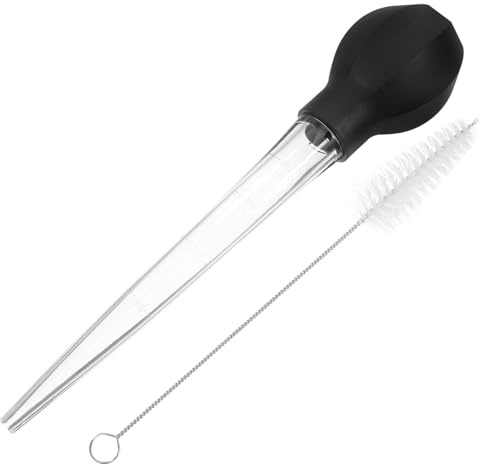 Generico Set Contagocce per Oli e Siringa per Tacchino Spazzola per Pulizia Pompa di Aspirazione per Olio e Trasferimento Liquidi Accessori Cucina per Barbecue e Cottura al Forno