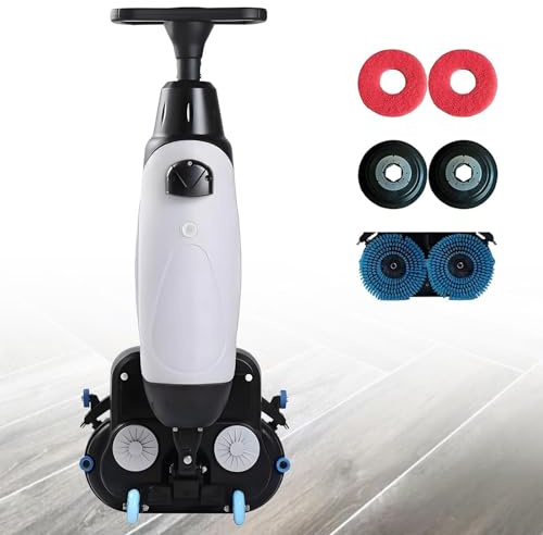 PixCy Lavapavimenti Industriale,Lucidatrice per Piastrelle,43 Cm Larghezza Pulizia & Testina 360°,1200 M²/H Copertura,Elettrica & Leggera,per Garage & Spazi Industriali White