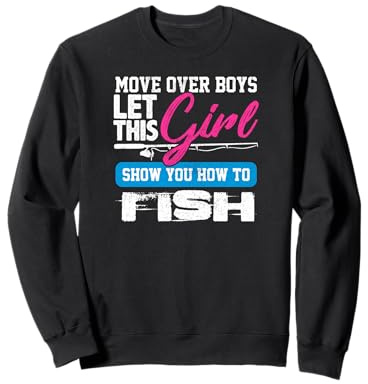 Camisa de Pescador de niña Moverse sobre los niños Chica Mostrar cómo Pescar Sudadera
