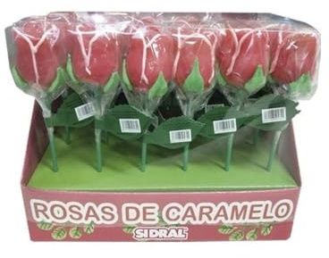 Rosas Dulces y Ramos de Caramelo, Marshmallow y Gominola – Brochetas “LOVE” y Cajas Expositoras de 12‑18 Unidades – Detalles Originales para San Valentín, Cumpleaños (Rosas de Caramelo 18u)
