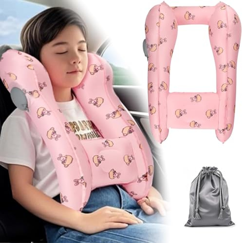 auvstar Cuscino Auto Bambini Gonfiabile, Rosa