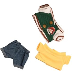 QUXVUIS Anziehpuppen mit bequemer Puppenkleidung, passend für 20 cm große Bärenpuppen. Freizeitkleidung, preiswerte Puppenkleidung, modisches Anziehkostüm, Anhänger, Freizeitkleidung,