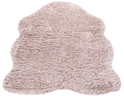 Paco Home Tappeto Di Pelliccia Sintetica XXL Imitazione Stile Flokati Pelo Lungo Tappeto Pastello Lilla Lavanda, Dimensione:160x220 cm