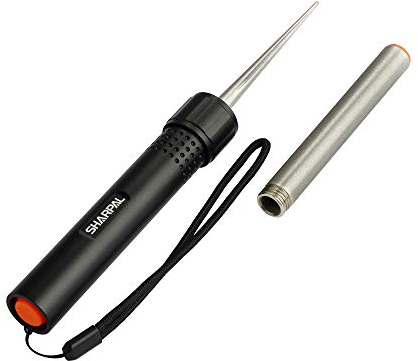 SHARPAL 178N Afilador 3 en 1 | Chaira de diamante de grano 600, 10,16 cm | Afilado de todo tipo de cuchillos y herramientas con filo recto, filo dentado y ganchos | Afilador de navajas