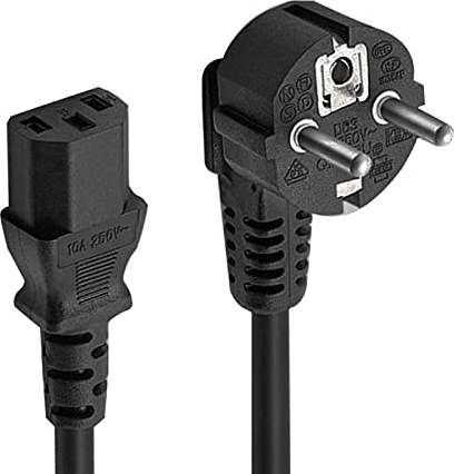 FSKE 1.8m C13 Stromkabel Netzkabel Eurostecker CEE 7/7 SCHUKO-C13 stecker kable 3 polig Kaltgerätekabel für PC,Monitor,Drucker, PS3 / PS4 PRO, Scanner,Fernseher