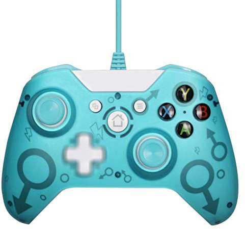 Dr.Lefran Wired Controller for Xbox One, Plug and Play 3.5mm Headset Audio Jack, For Any ONE Console Dolby Surround Stereo Sound USB Wired Controller, for Xbox One/Xbox One X/Xbox One,Green