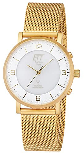 ETT Eco Tech Time Funk Solar Damen Uhr Analog mit Edelstahl Armband ELS-11472-11M