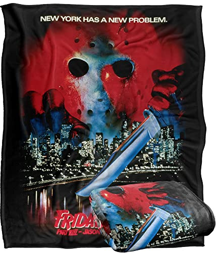 LOGOVISION Friday THE 13TH Seidiges Kuscheltuch, superweich, 152 x 127 cm