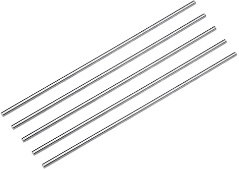 QUARKZMAN 5pz Rotondo Aste 4mm x 200mm HSS Alta Velocità Acciaio | Barra Magazzino, per Industria Tornio Ingranaggio Albero Aghi Bulini