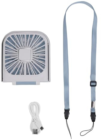 ZJchao 3000 Mah Abanico Portatil, Ventilador Portátil Para Collar Personal De Mano, Plegable, Mini Ventilador Silencioso Recargable Por USB, Con Función De Soporte Para Teléfono Celular