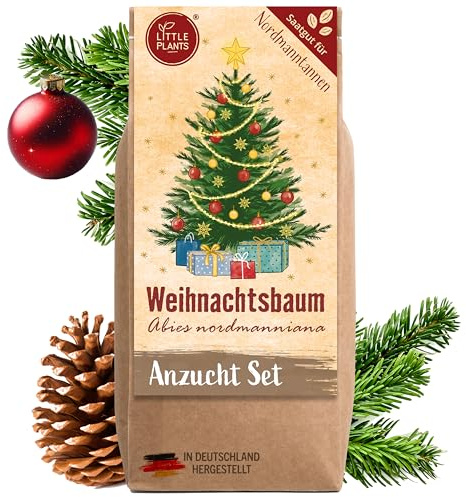 Little Plants Weihnachtsbaum Anzuchtset - Christbaum, Adventskalender Füllung, Wichtelgeschenk, Weihnachtsbaum in der Dose, Adventskalender befüllen Inhalt, Tannenbaum Geschenk Set (Variante 2)