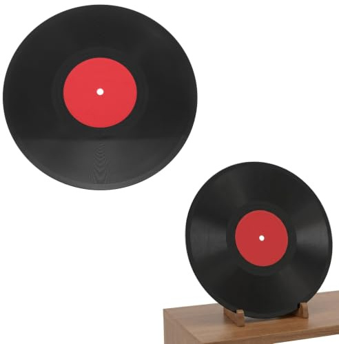 Cabilock Decorazione da Parete in Vinile Vuoto Grande 30 Cm Musica Rock and Roll degli Anni 1950 Decorazione per Feste Adesivi da Parete in Vinile Retro Falso