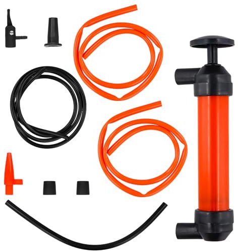 Pompa a Mano, Pompa a Sifone Manuale, Pompa Travaso Liquidi, Pompa per Combustibile Diesel, Pompa Trasferimento Carburante a Sifone, Pompa Travaso Gasolio Liquidi Benzina per Barche Auto Vehicle