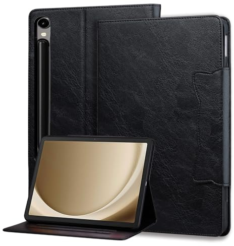 Mldjomid Custodia Tablet per Samsung Galaxy Tab S10 Ultra/Tab S9 Ultra/Tab S8 Ultra 14.6 Cover Protettiva, Cover Business Flip in Pelle PU con Slot per Schede e Funzione Stand, Fibbia Gatto Nero