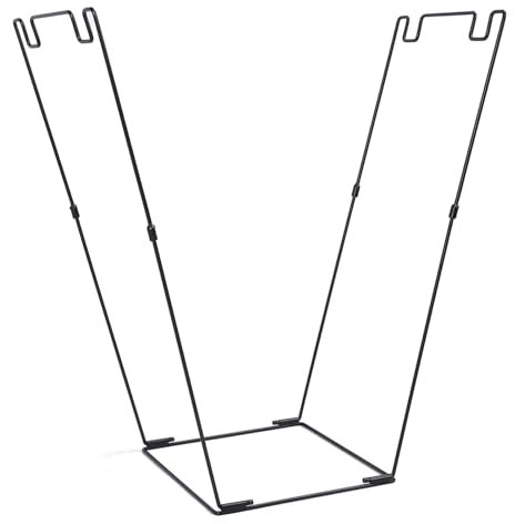 Supporto per Sacco della Spazzatura da Giardino in Ferro Resistente, Supporto per Sacco per Foglie con Generosa capacità di 30-45 Galloni, Stabile e Portatile per Campeggio,