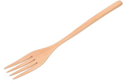 Cabilock Tenedor de Madera para Ensalada y Fruta Tenedor Multiusos de Madera para Cocinar Servir y Mezclar Utensilio de Comedor Hogar