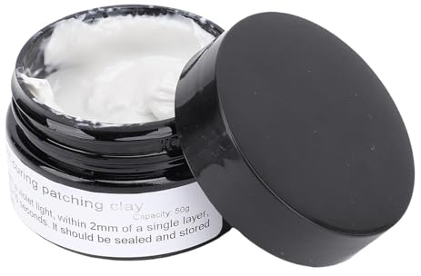 YWBL-WH Pâte à Réparer UV 50g Durcissable à la Lumière pour Plastique Céramique et Modélisme DIY Adhésif Polyvalent