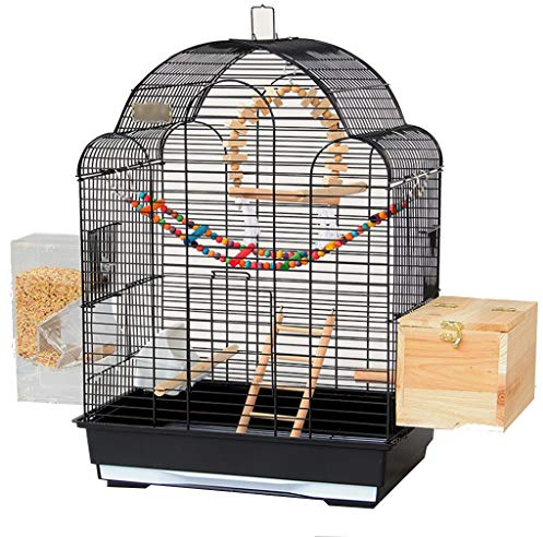 Vogelkäfig Wellensittiche,Günstiger Haushaltsvogelkäfig, Kleiner Eisenpapageienkäfig, Taubenperlenvogel-Wellensittich, 5 Arten Von Paketen(Black C)