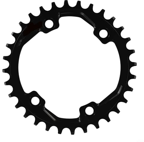 Plato 96BCD para Bicicletas Caracol 32T 34T 36T 38T Diseño Circular Perfecto para Bicicleta de Montaña (36T Negro)