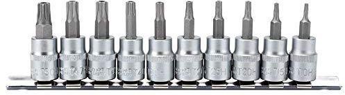 Draper 16332 TX-Star 3/8-Inch Square Drive Security 48 mm Socket Bit 10-Piece Set , Blue