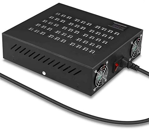 USB Charging Station,100 Ports USΒ Power Station Multi Port USΒ Wall Charger Adapter Phone Noninterference Multiport Desktop USB Rapid Charger for Hotel School Shopping Malls