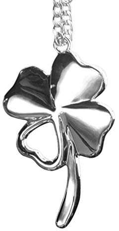 WINOMO Pendentif de rétroviseur de voiture avec trèfle à quatre feuilles porte-bonheur Shamrock ange gardien Porte-clés miroir de voiture Ornement pour automobiliste Cadeau Irlandais Décoration