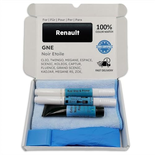 Genuine Colors Lackstift Noir Etoile GNE für Renault Schwarz CLIO TWINGO Megane Espace Scenic KOLEOS CAPTUR Fluence Grand KADJAR RS ZOE Talisman TWIZY